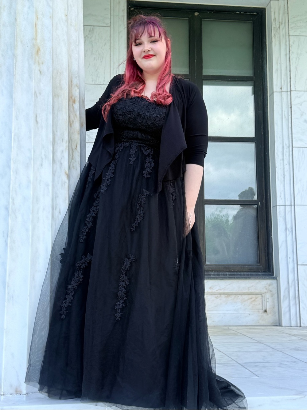Bluedragon Creations Black Lace Prom Gown
